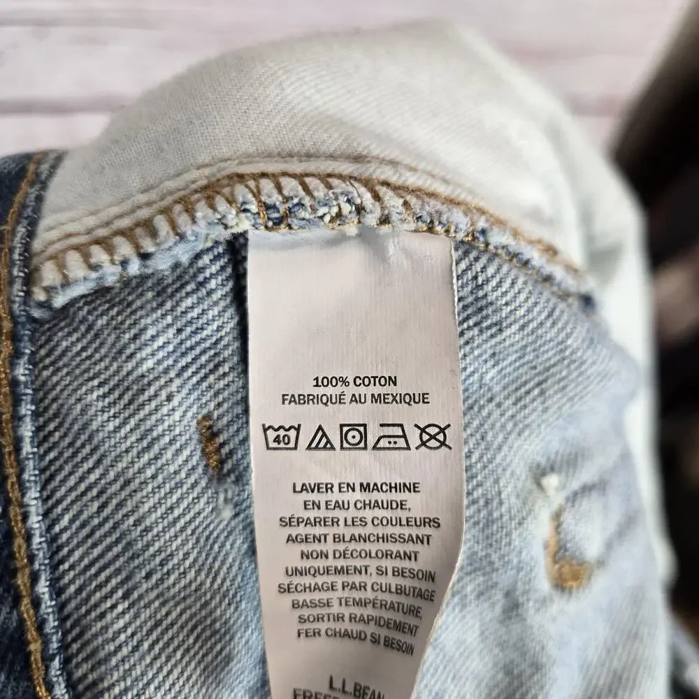 LL Bean Jeans Mens 38x33 Blue Classic Fit 100% Cotton Denim Straight Leg Pants